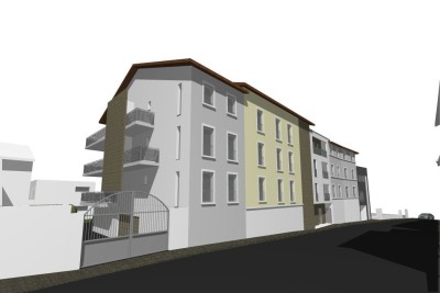 Plan 3D vue extérieur du projet immobilier en isère (38).